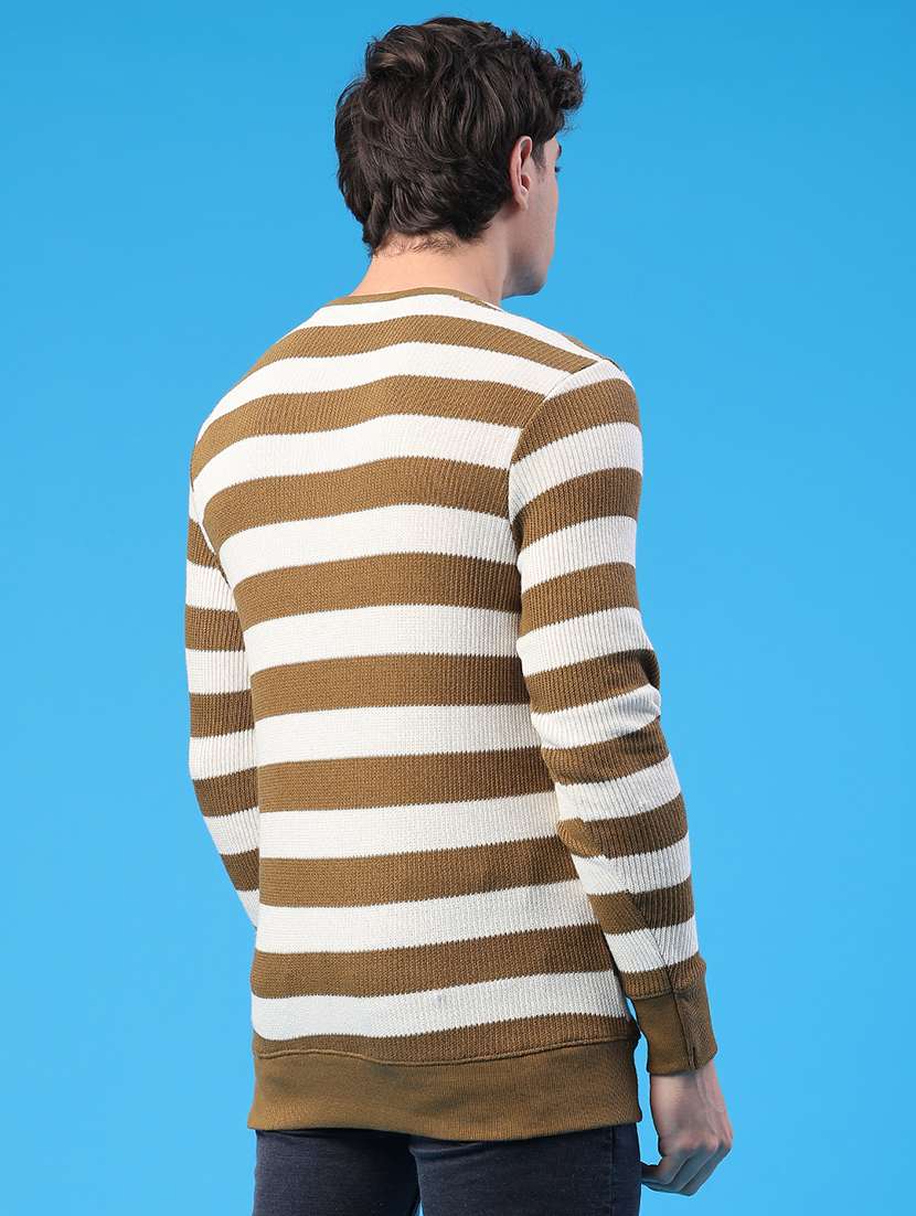 men striped long sleeve regular fit pullover  - 22184038 -  Standard Image - 4