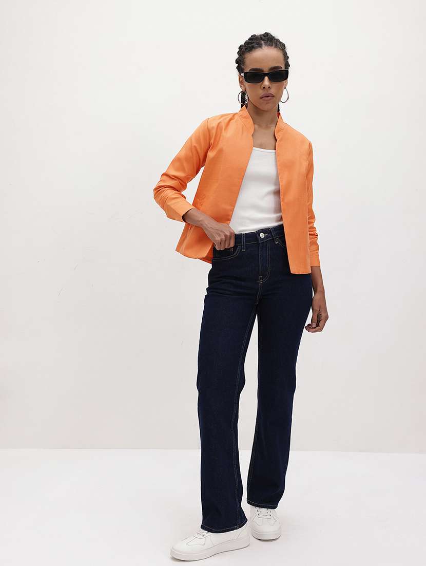 women solid long sleeve regular jacket - 22184097 -  Standard Image - 4