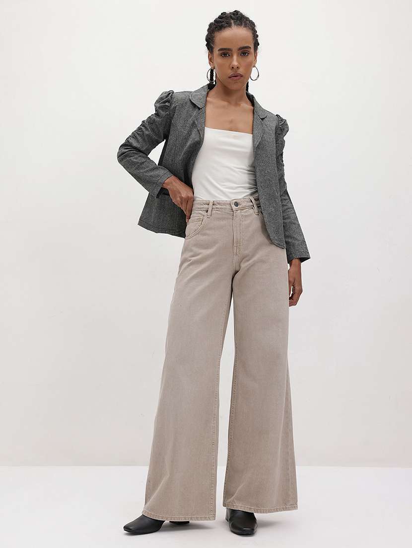 women solid long sleeve regular jacket - 22184098 -  Standard Image - 4