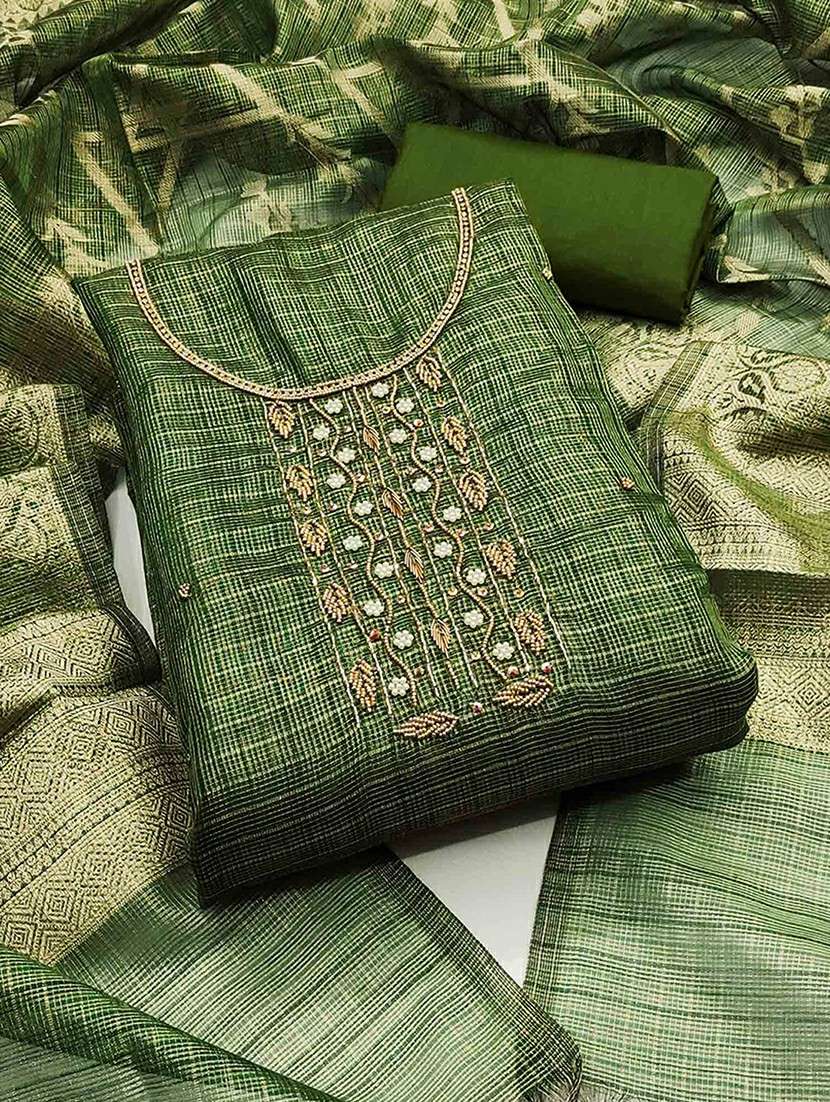 women self design embroidered unstitched suit set - 22184117 -  Standard Image - 1