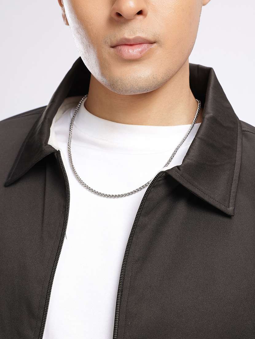 men solid long sleeve casual jacket - 22184189 -  Standard Image - 4