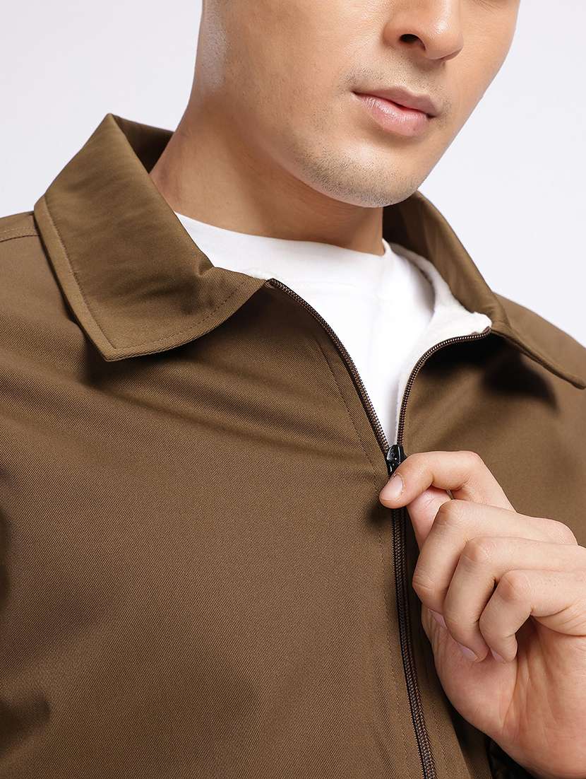 men solid long sleeve casual jacket - 22184190 -  Standard Image - 4