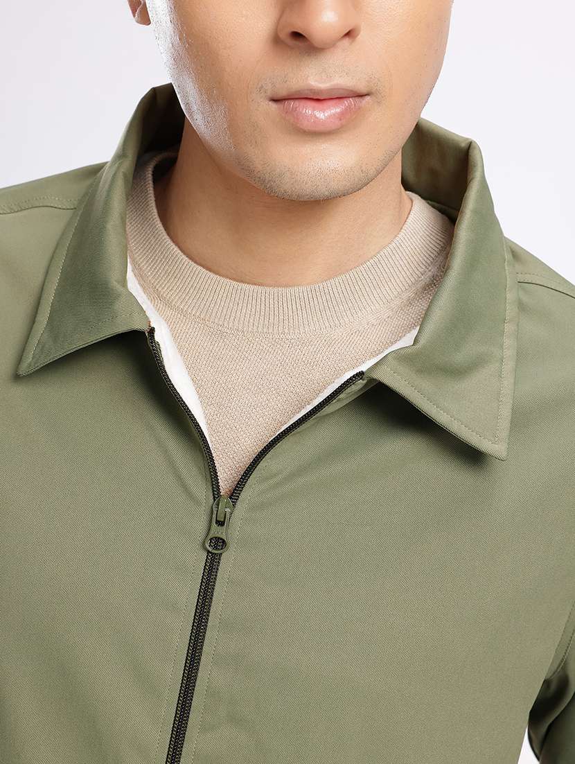 men solid long sleeve casual jacket - 22184192 -  Standard Image - 4