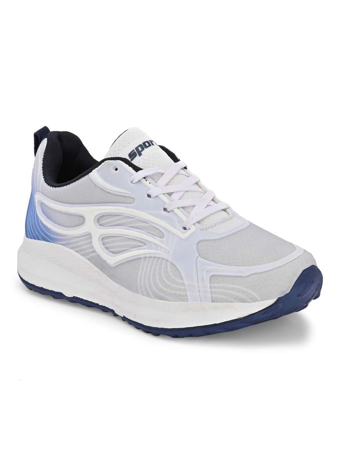 men light blue lace up sport shoes - 22184249 -  Standard Image - 1