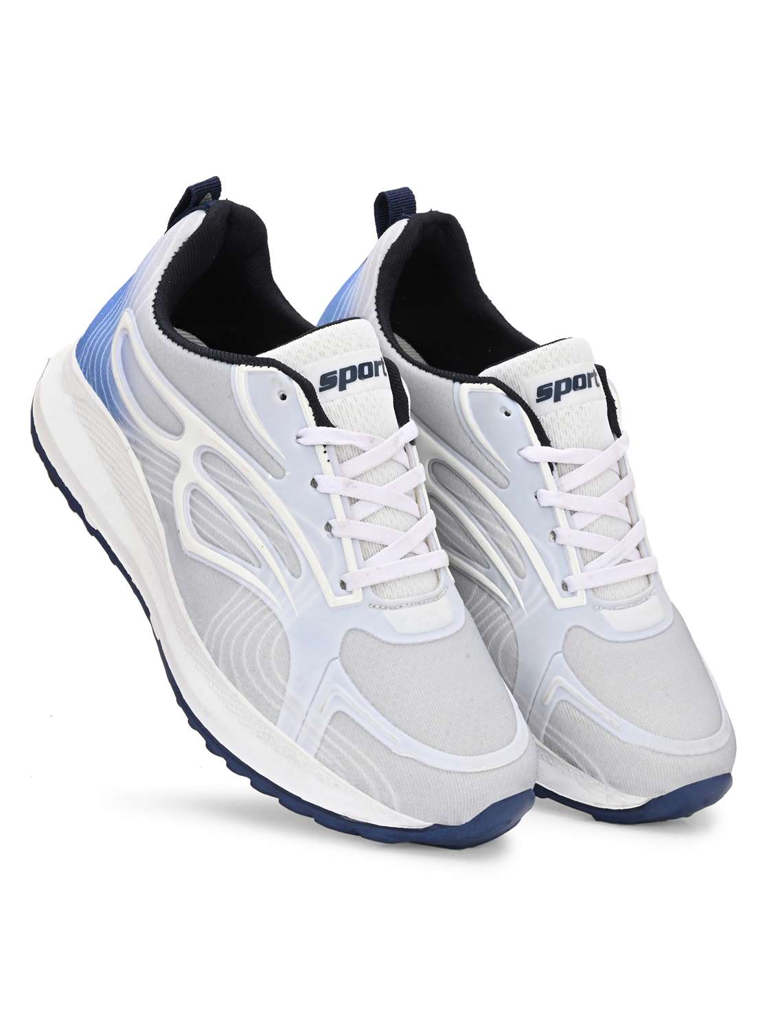 men light blue lace up sport shoes - 22184249 -  Standard Image - 4