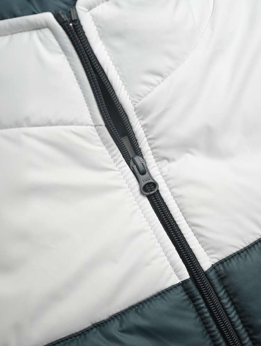 men color block long sleeve puffer jacket - 22184255 -  Standard Image - 4