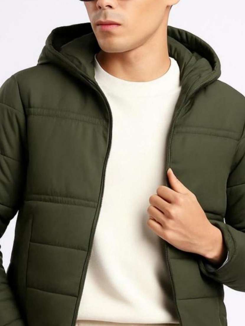 men solid long sleeve puffer jacket - 22184262 -  Standard Image - 6