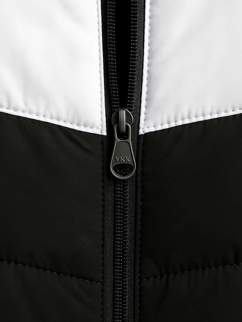 men color block sleeveless puffer jacket - 22184264 -  Standard Image - 4