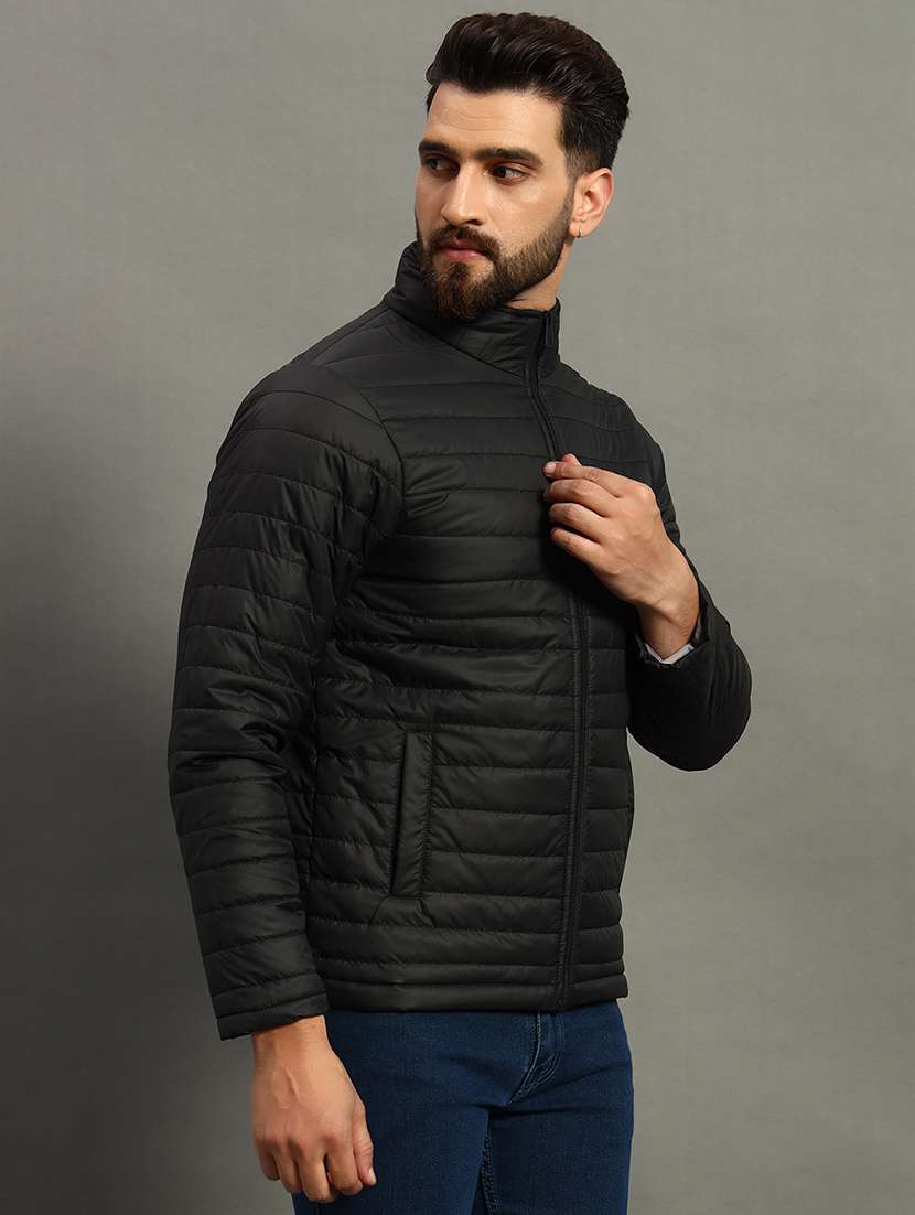 men solid long sleeve puffer jacket - 22184265 -  Standard Image - 1