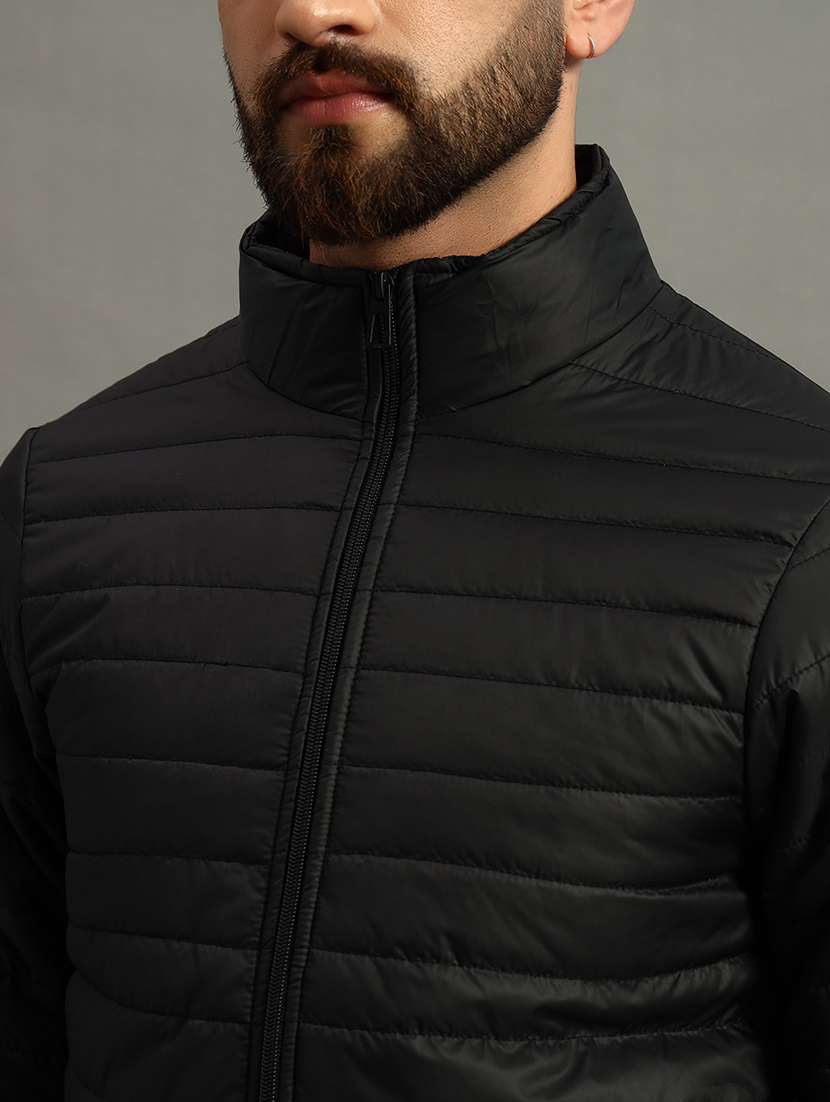 men solid long sleeve puffer jacket - 22184265 -  Standard Image - 4