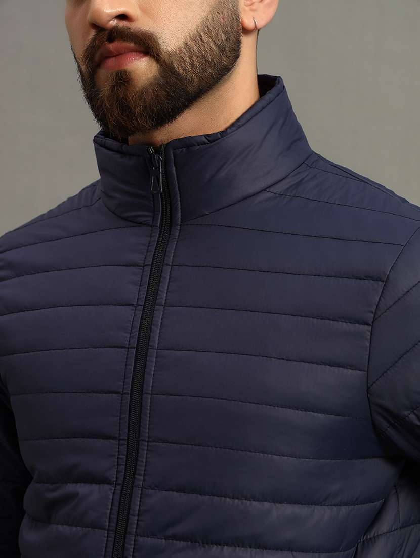 men solid long sleeve puffer jacket - 22184267 -  Standard Image - 4