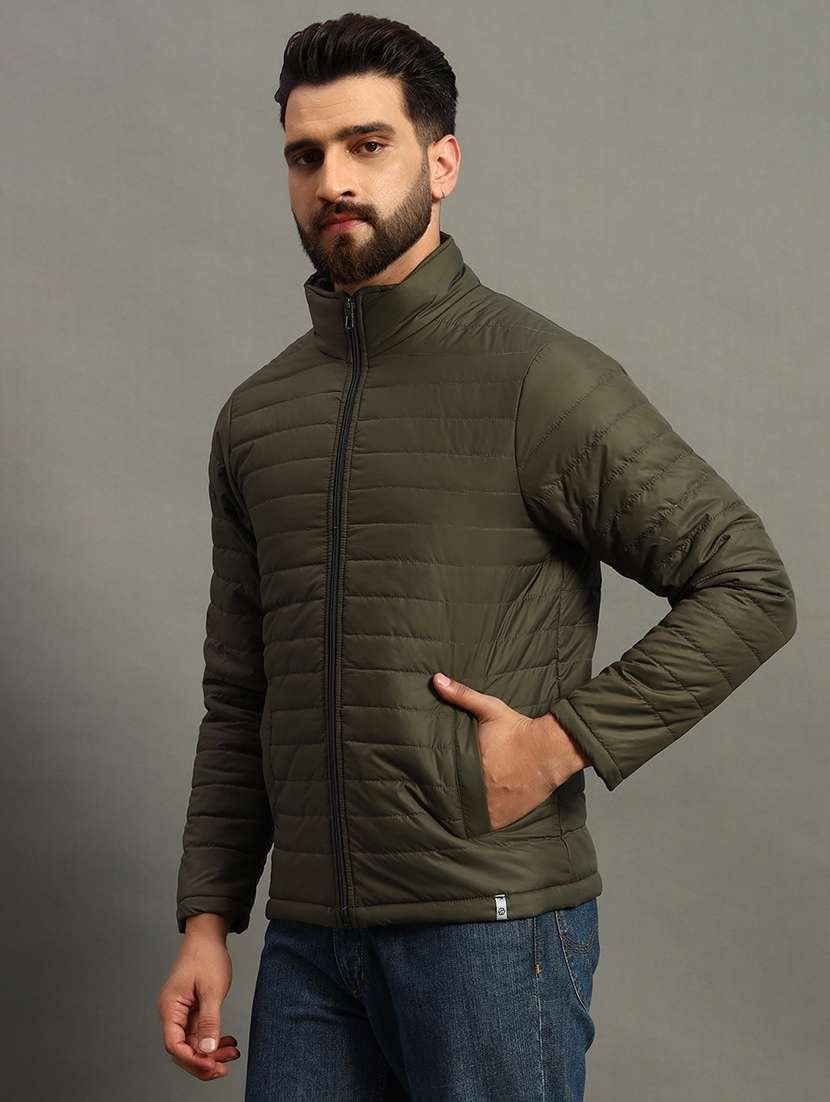 men solid long sleeve puffer jacket - 22184268 -  Standard Image - 1