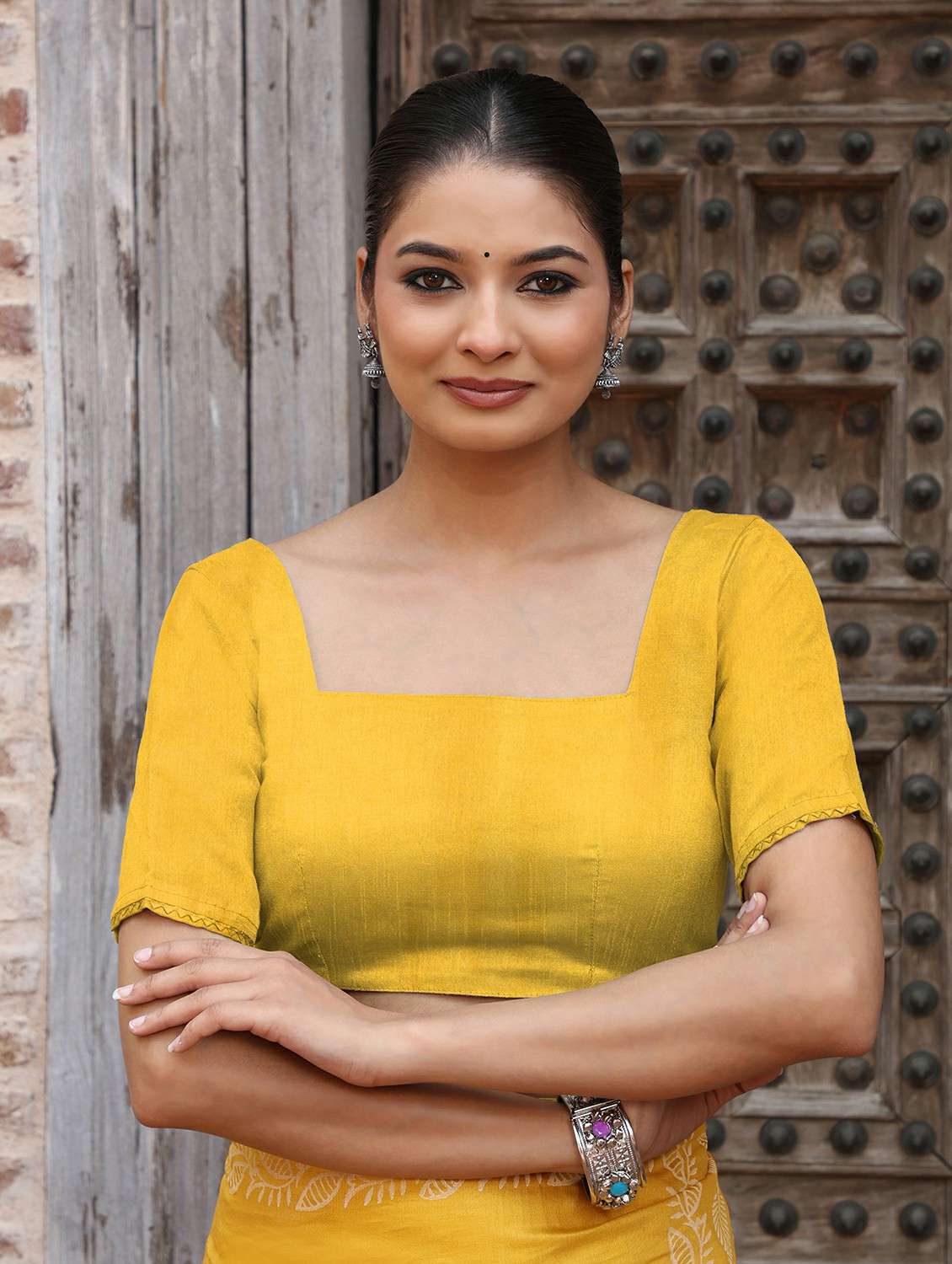 women printed casual wear saree with blouse - 22184296 -  Standard Image - 6