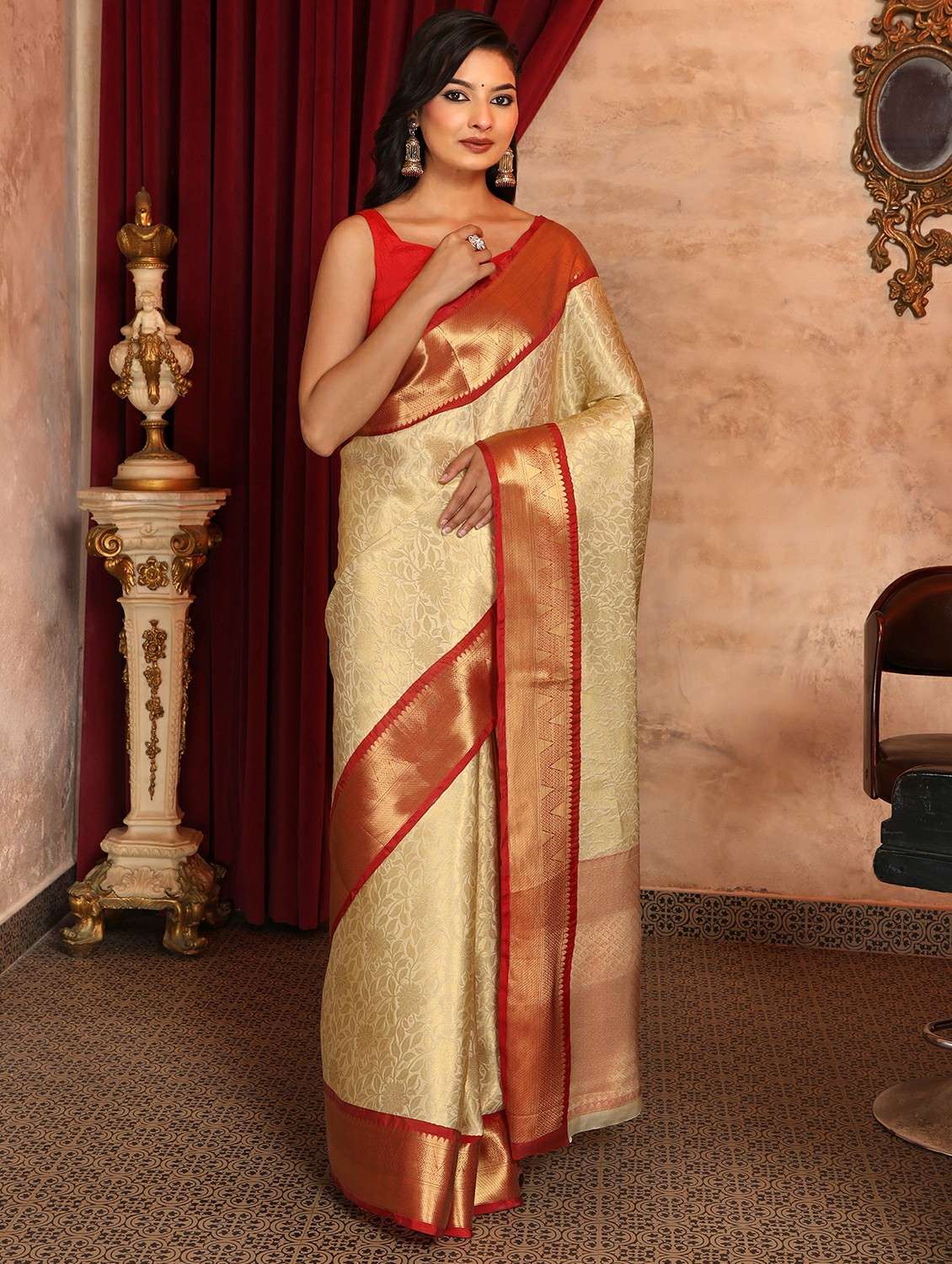 women self design banarasi saree with blouse - 22184307 -  Standard Image - 1