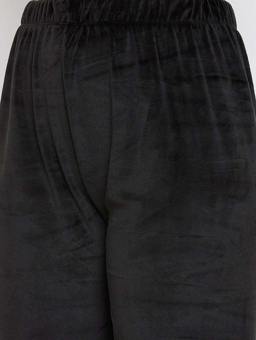 women pack of 2 solid high rise velvet straight trouser - 22184332 -  Standard Image - 6