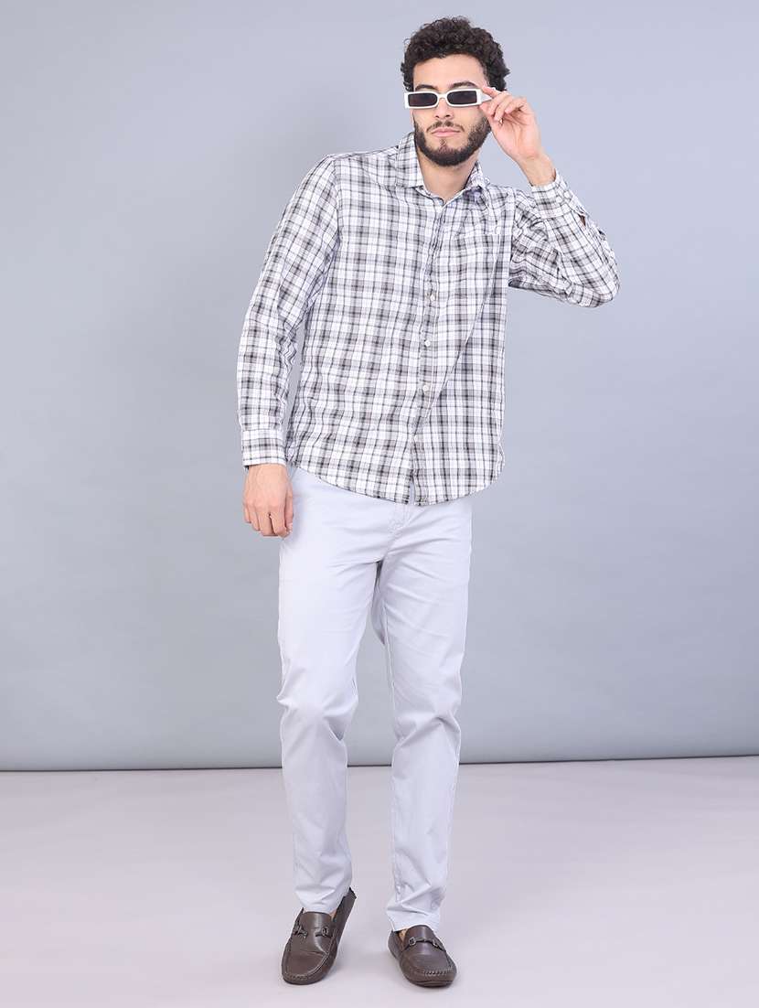 men solid mid rise chinos casual trouser - 22184376 -  Standard Image - 4