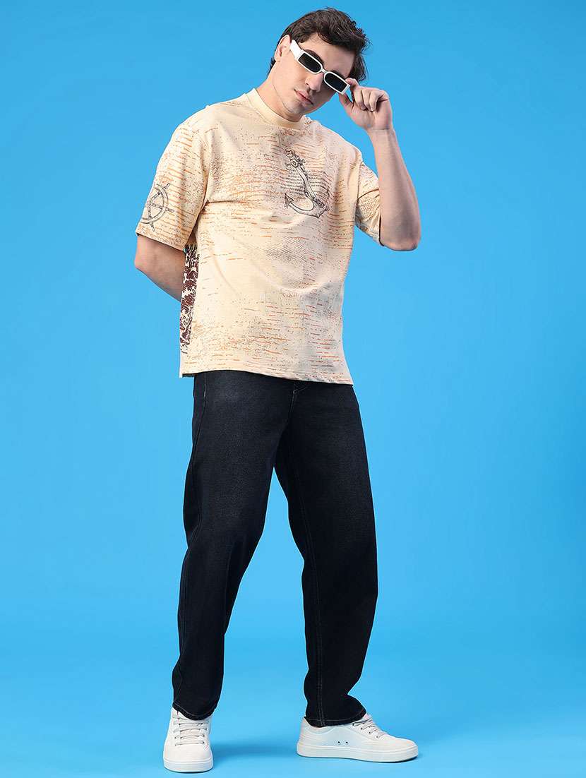 men printed short sleeve loose fit t-shirt - 22184423 -  Standard Image - 4