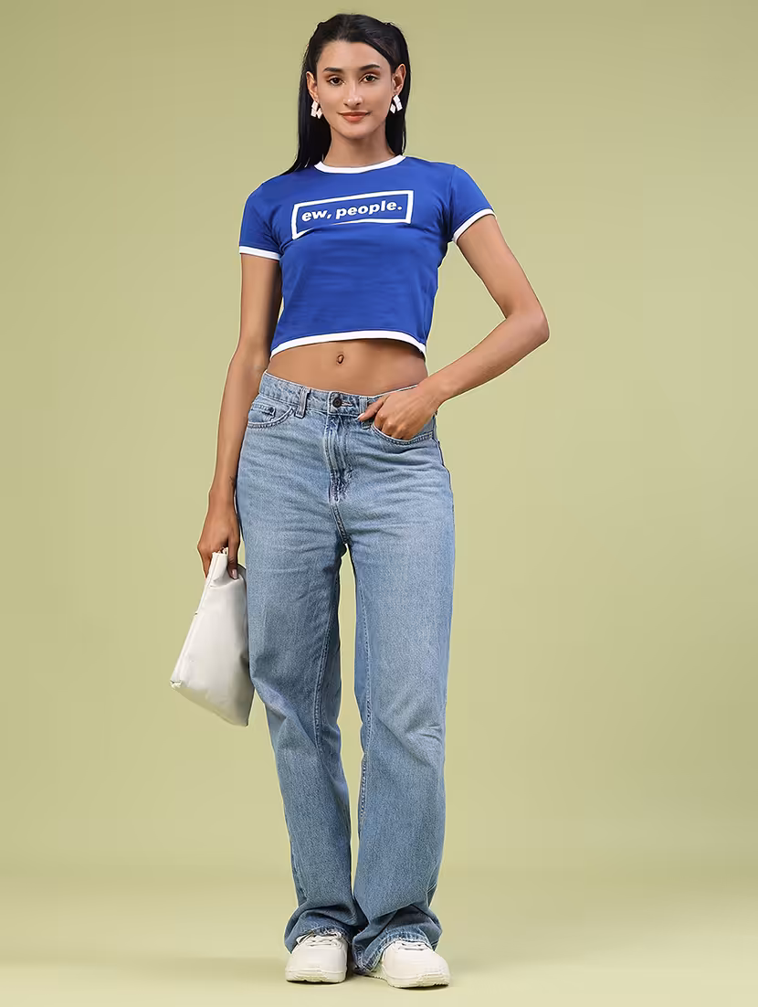 women printed short sleeve crop t-shirt - 22184434 -  Standard Image - 6