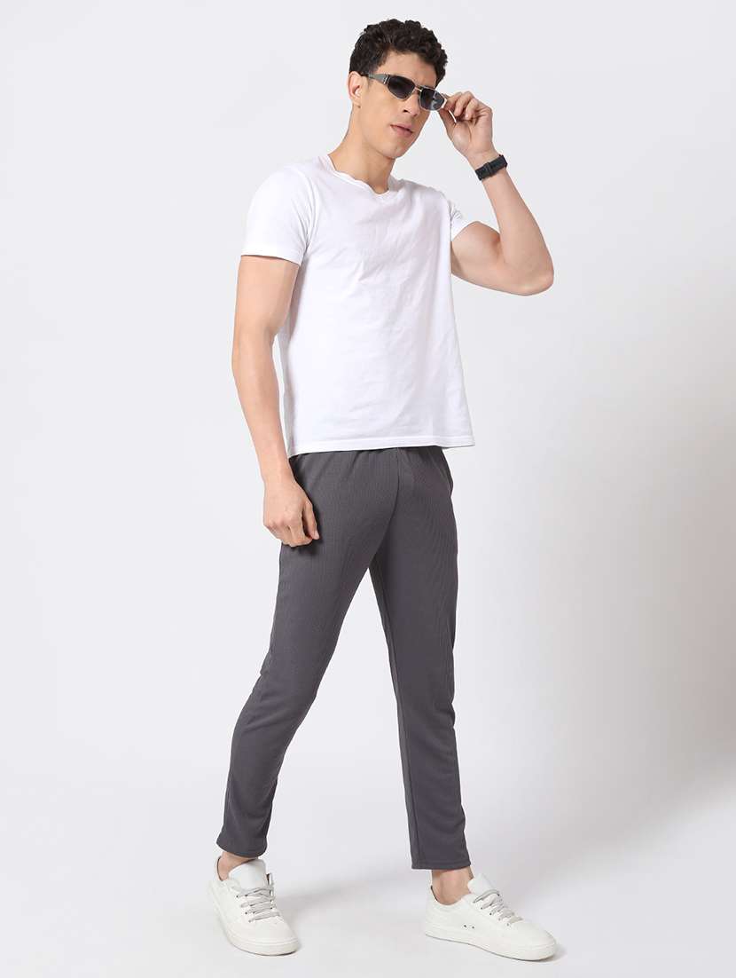 men solid mid rise track pant - 22184483 -  Standard Image - 4