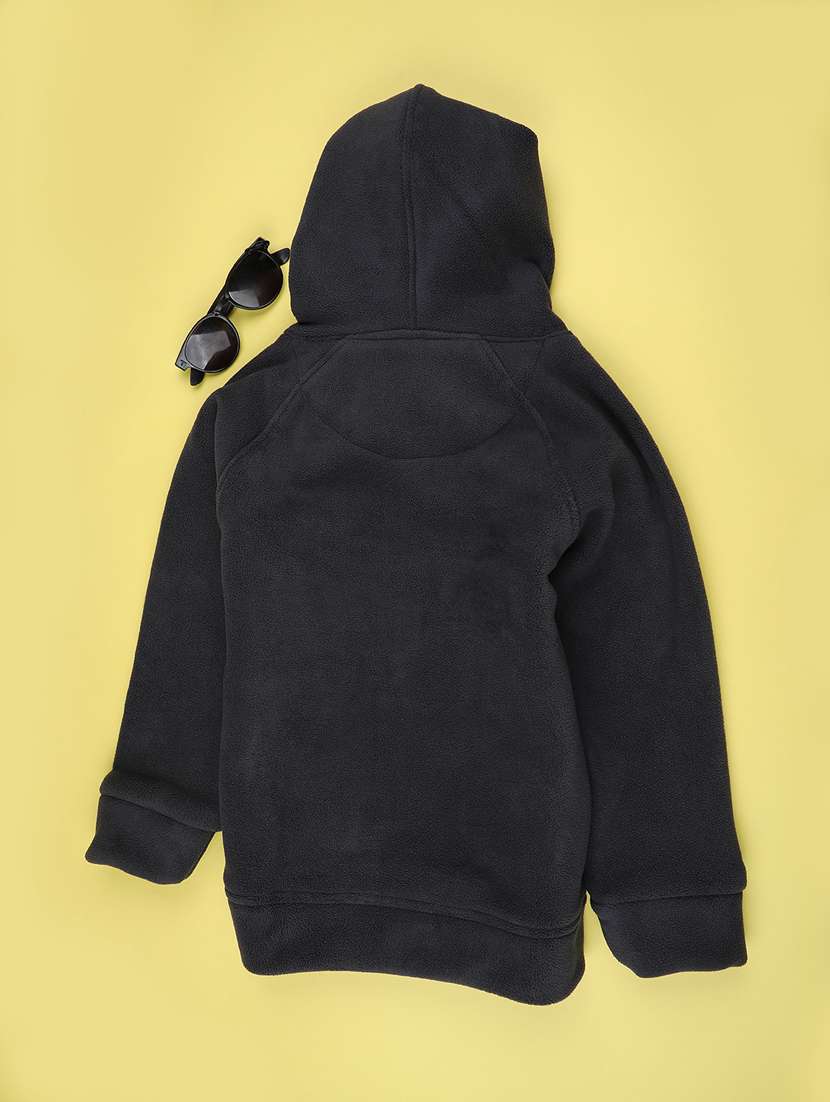 boys solid long sleeve hooded sweatshirt - 22184501 -  Standard Image - 1