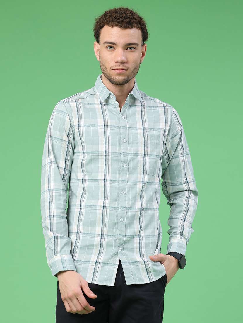 men checkered long sleeve regular fit casual shirt - 22184537 -  Standard Image - 1