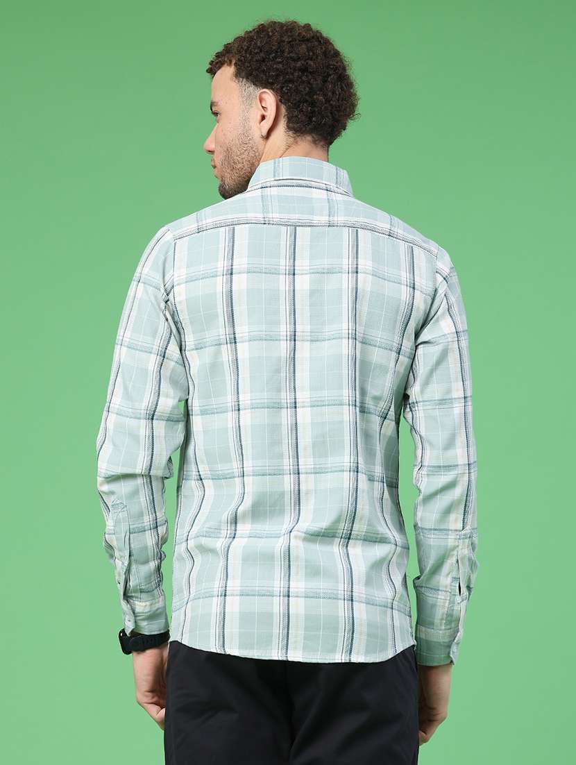 men checkered long sleeve regular fit casual shirt - 22184537 -  Standard Image - 4