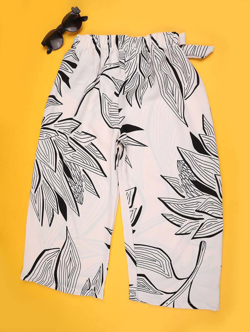 girls printed mid rise palazzo - 22184549 -  Standard Image - 1