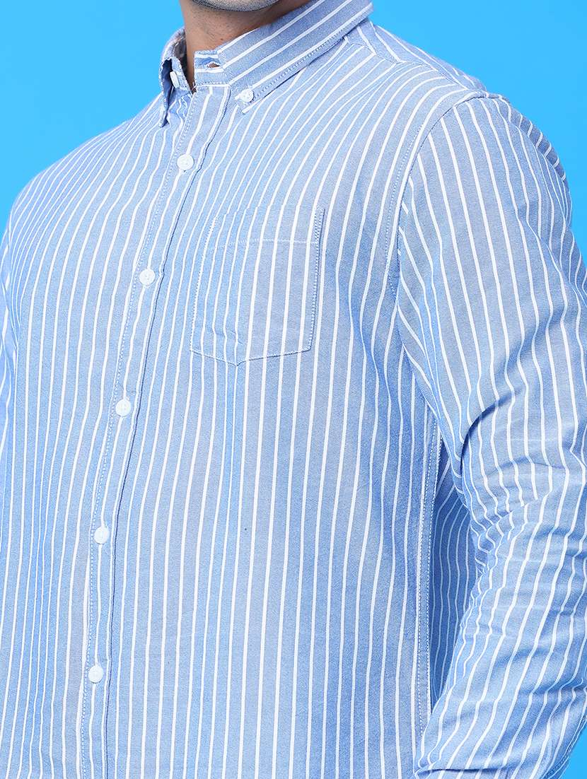 men striped long sleeve regular fit casual shirt - 22184578 -  Standard Image - 4