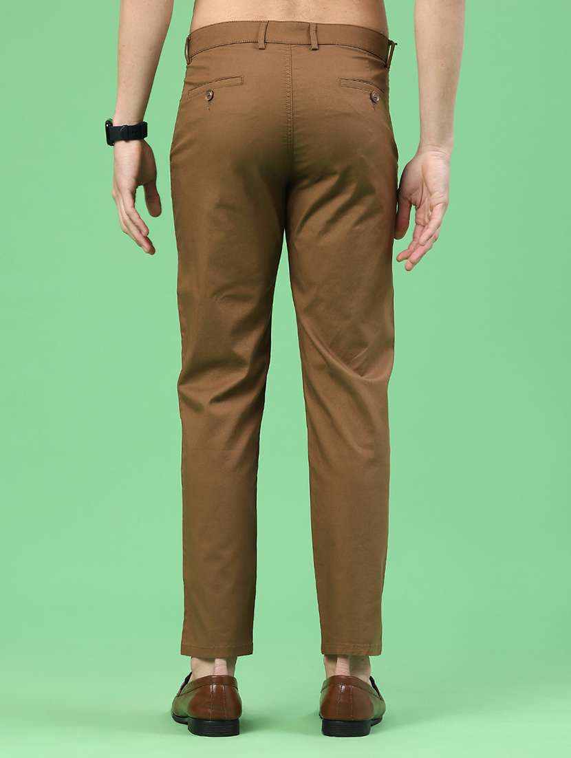 men solid mid rise chinos casual trouser - 22184588 -  Standard Image - 4