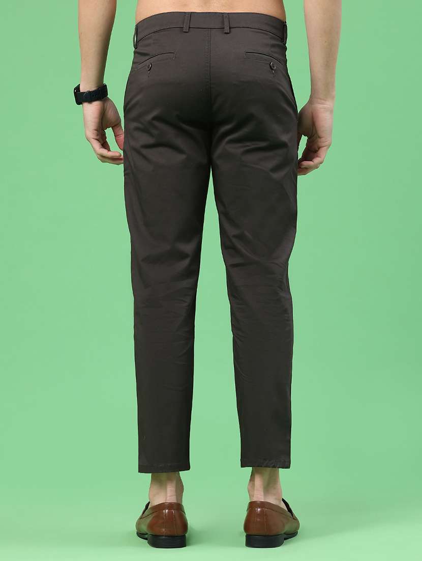 men solid mid rise chinos casual trouser - 22184589 -  Standard Image - 4
