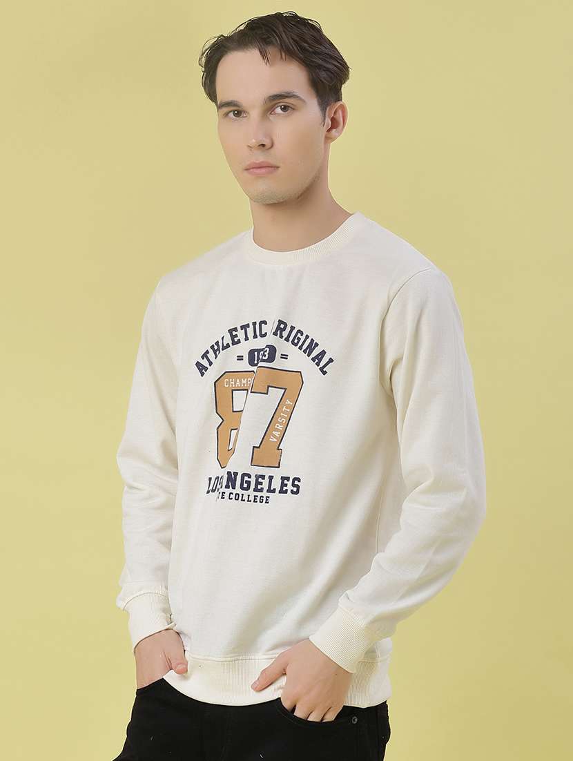 men front print long sleeve regular fit sweatshirt - 22184633 -  Standard Image - 1