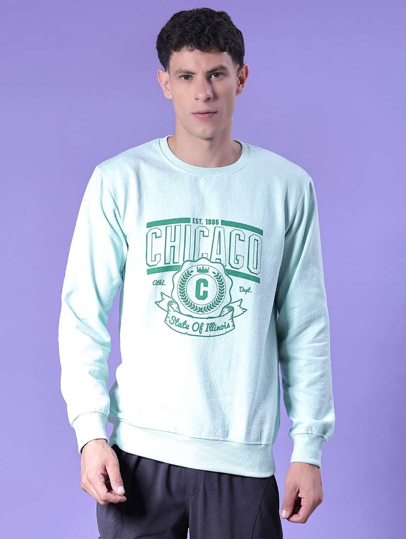 men front print long sleeve regular fit sweatshirt - 22184634 -  Standard Image - 1