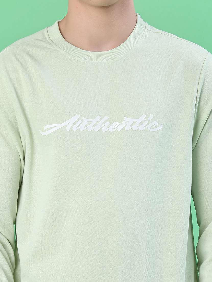 men chest print long sleeve regular fit sweatshirt - 22184635 -  Standard Image - 4