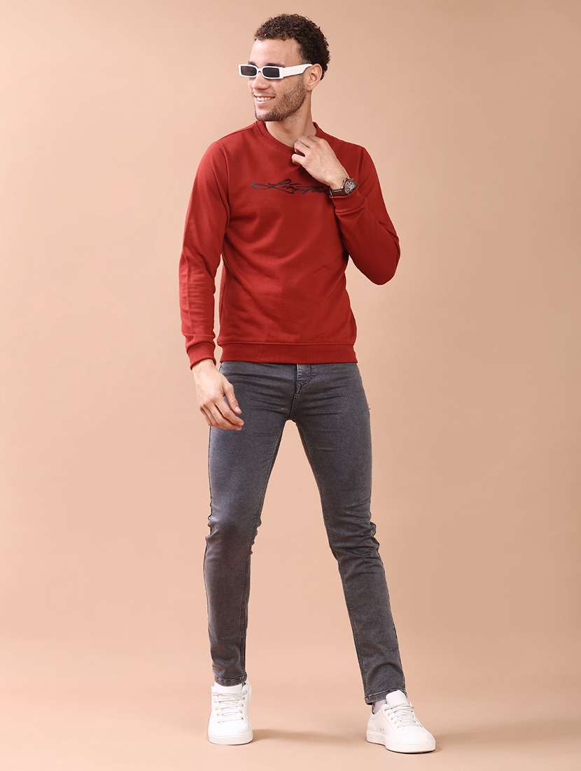 men chest print long sleeve regular fit sweatshirt - 22184636 -  Standard Image - 4