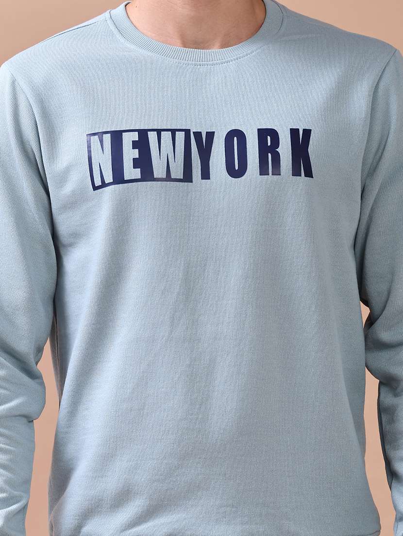 men chest print long sleeve regular fit sweatshirt - 22184637 -  Standard Image - 4