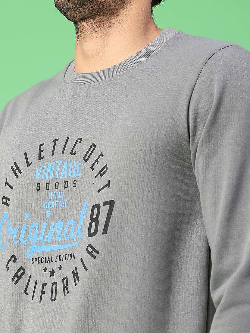 men front print long sleeve regular fit sweatshirt - 22184638 -  Standard Image - 4