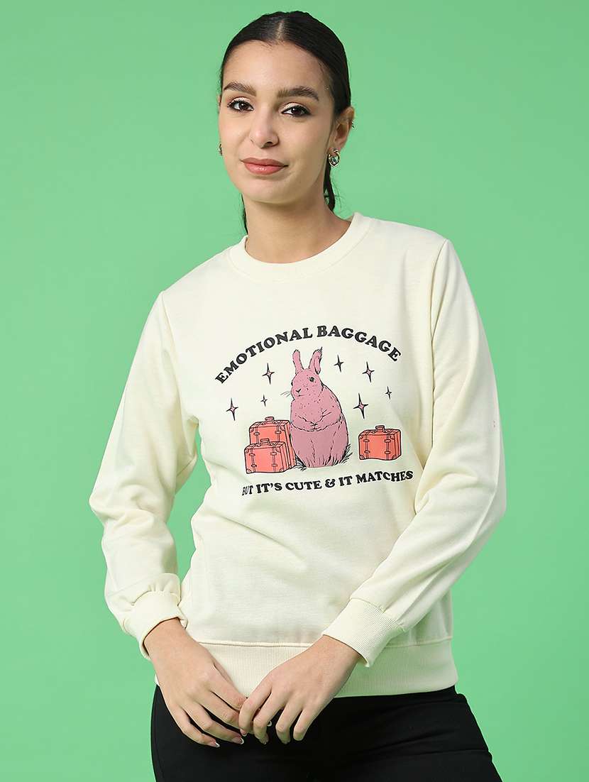 women printed long sleeve sweatshirt - 22184648 -  Standard Image - 1