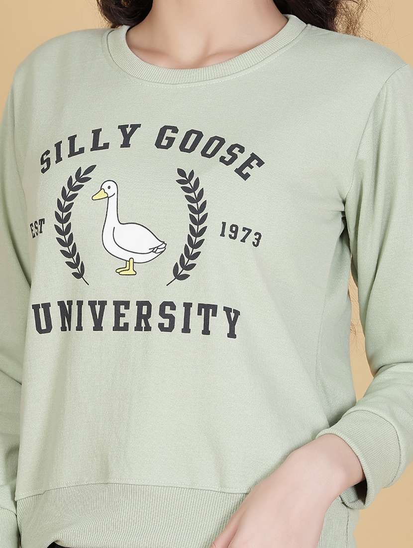 women printed long sleeve sweatshirt - 22184650 -  Standard Image - 4