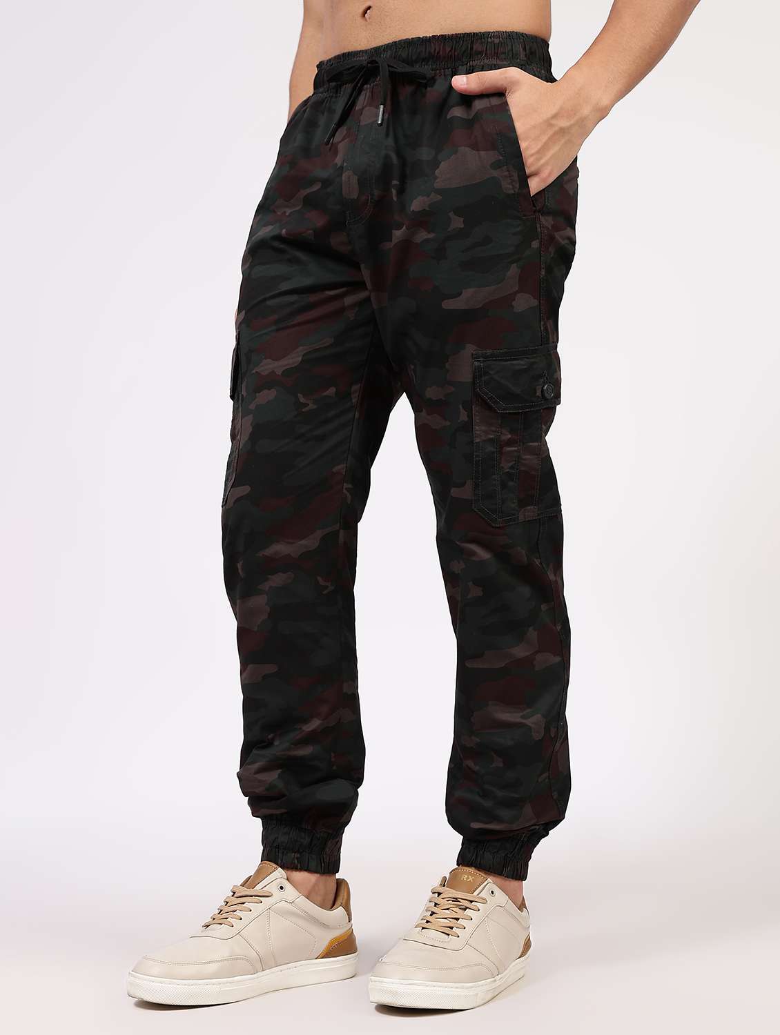 men camouflage mid rise regular fit jogger - 22184664 -  Standard Image - 1