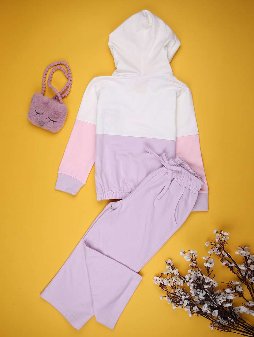 girls printed long sleeve hooded full length set - 22184800 -  Standard Image - 1