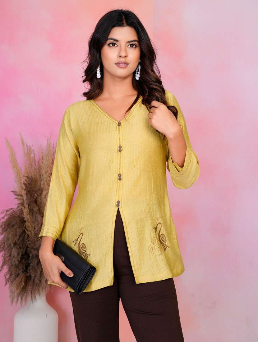 women solid with work long sleeve a-line tunic