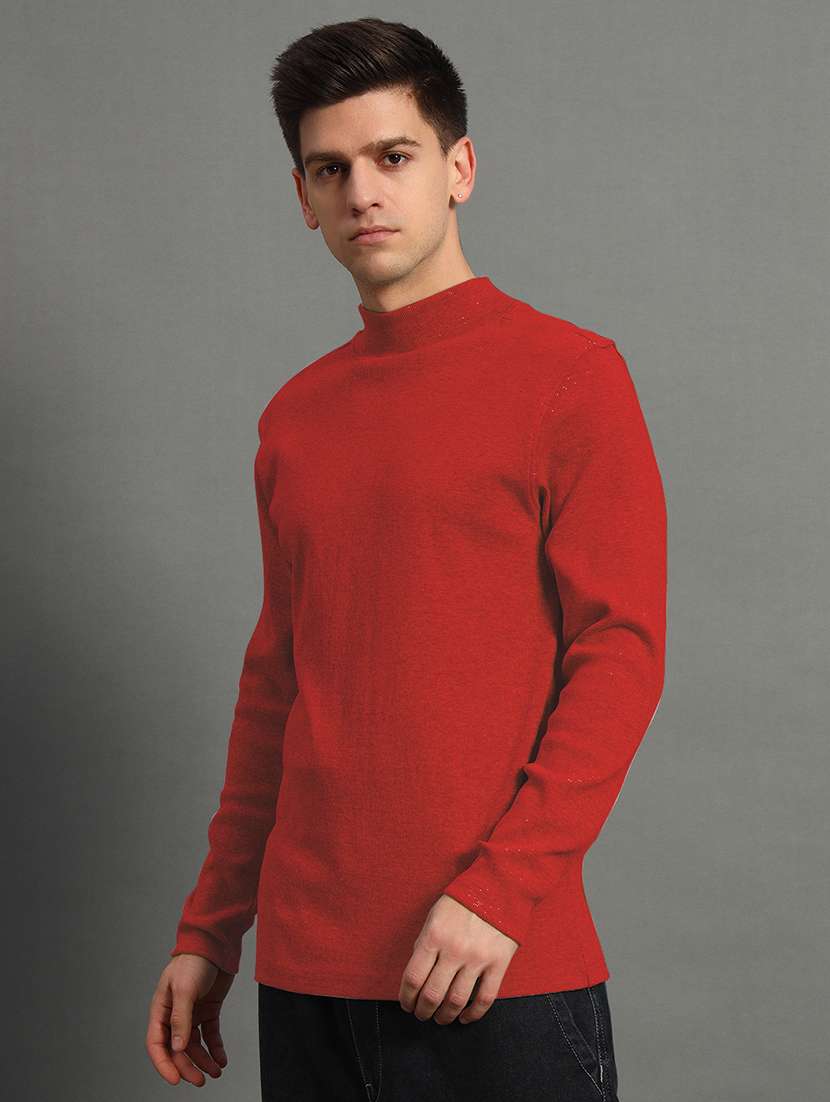 men solid long sleeve slim fit pullover - 22184868 -  Standard Image - 1