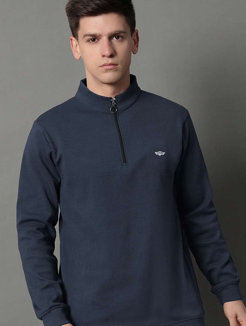 men solid long sleeve regular fit sweatshirt - 22184914 -  Standard Image - 1