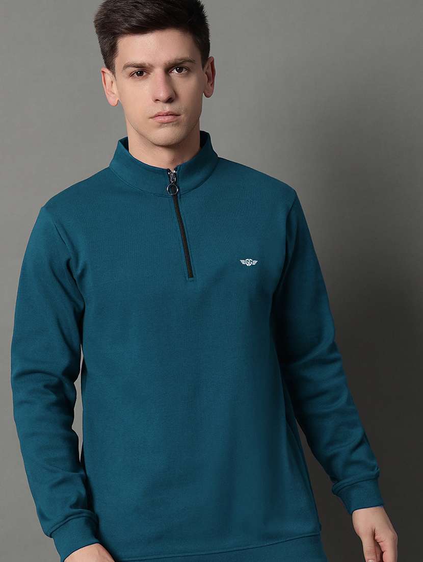 men solid long sleeve regular fit sweatshirt - 22184920 -  Standard Image - 1