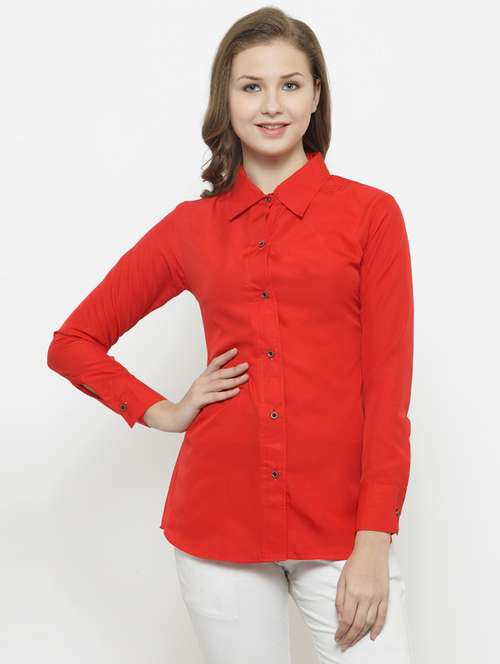 women collared long sleeve regular fit shirt - 22184968 -  Standard Image - 0