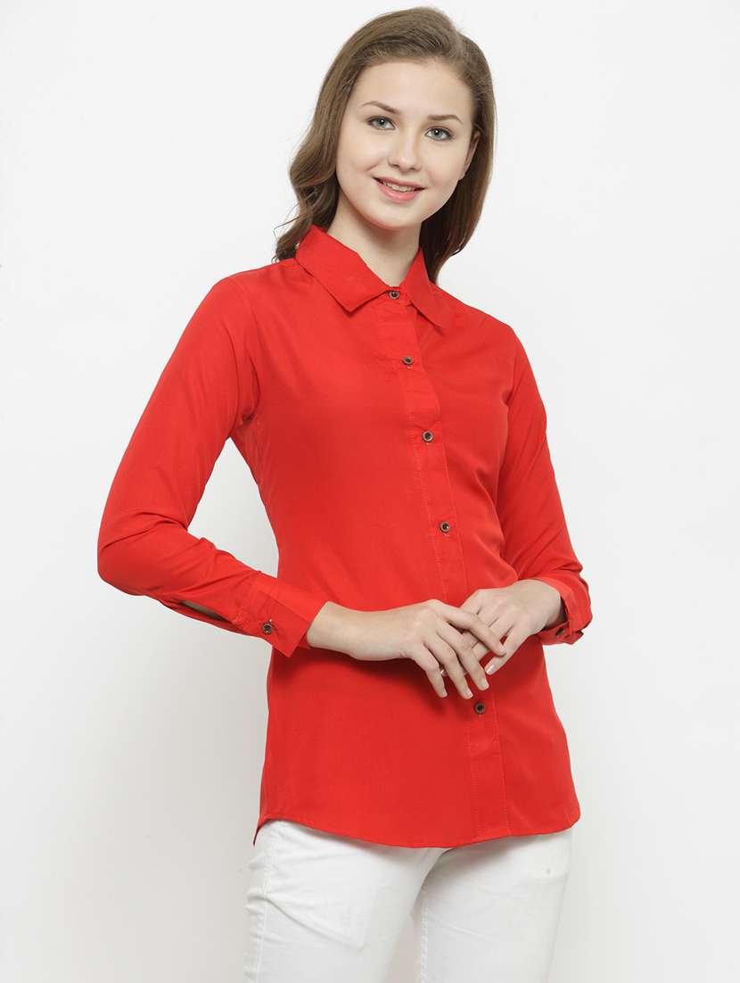 women collared long sleeve regular fit shirt - 22184968 -  Standard Image - 1