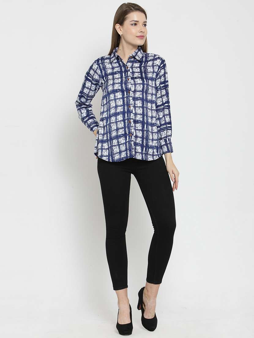 women collared long sleeve regular fit shirt - 22184975 -  Standard Image - 4