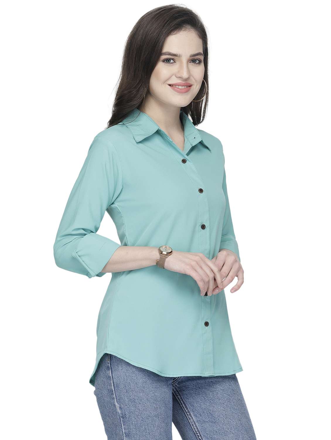 women collared long sleeve regular fit shirt - 22184980 -  Standard Image - 1