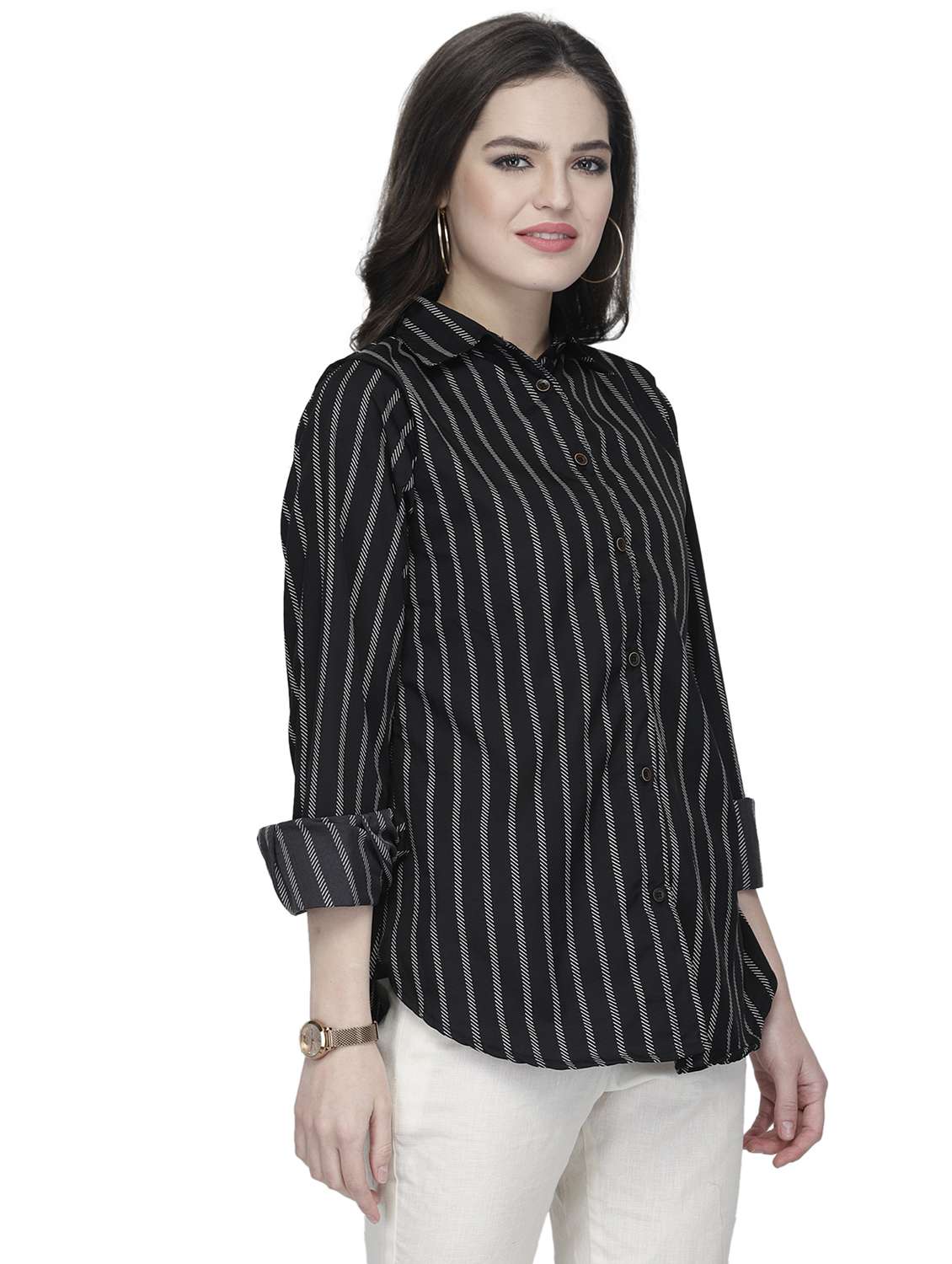 women collared long sleeve regular fit shirt - 22184982 -  Standard Image - 1
