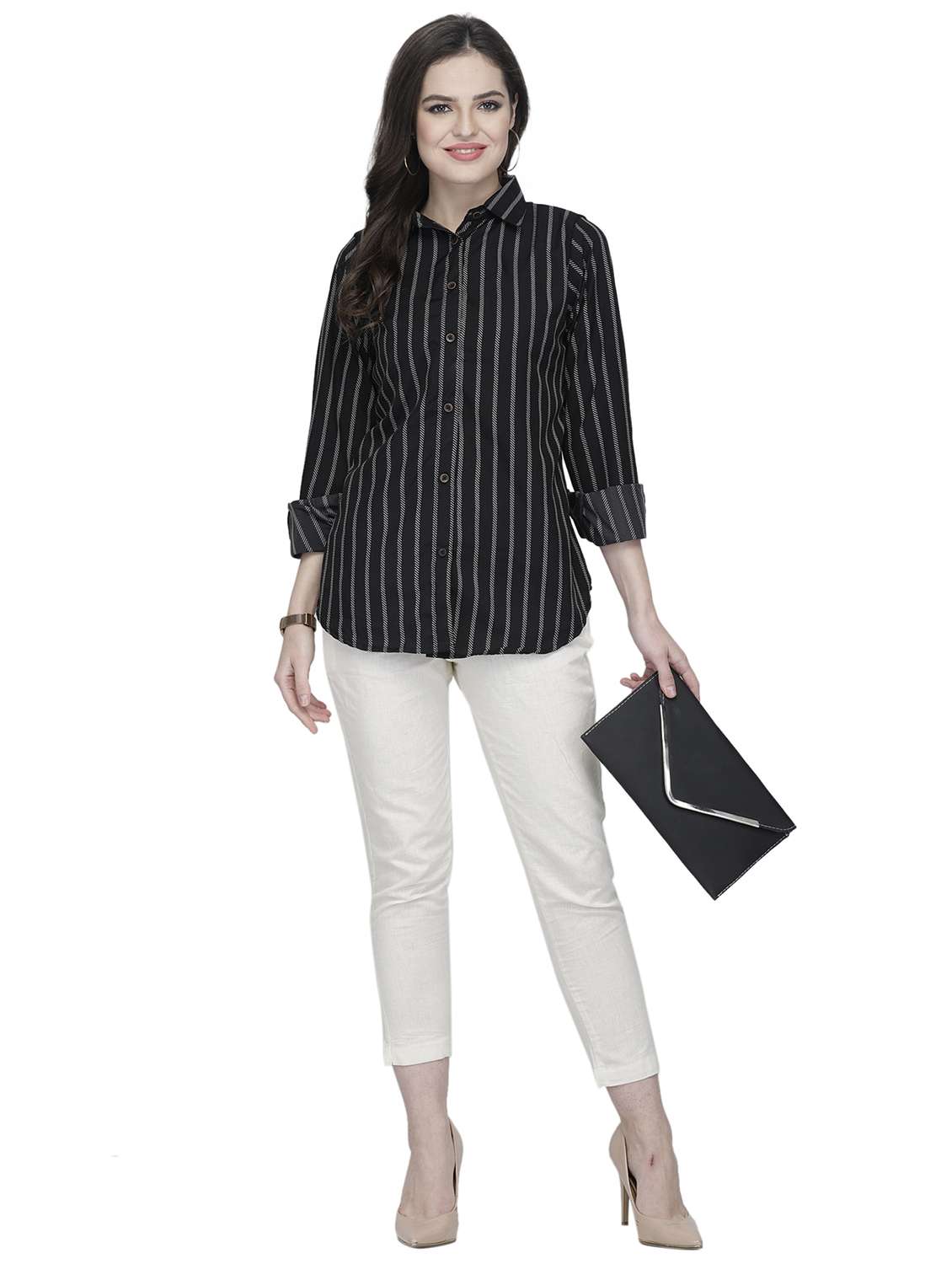 women collared long sleeve regular fit shirt - 22184982 -  Standard Image - 4